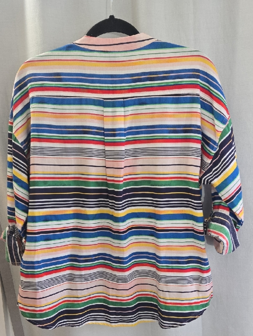 Zac & Rachel Striped Popover Button-Front Shirt  In EUC - Picture 6 of 8